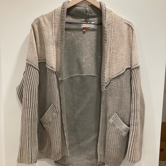 Anthropologie Pilcro Acid Wash Cardigan 